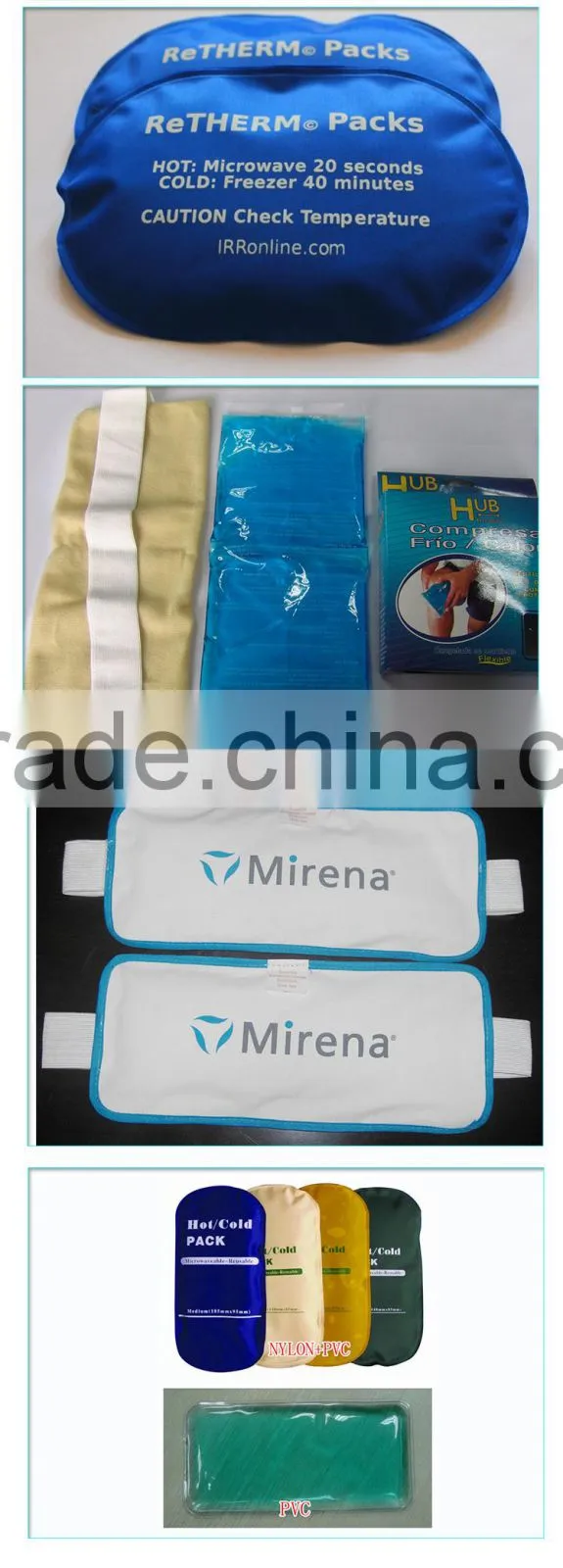 Hot and Cold Insulated blue cooling gel pad