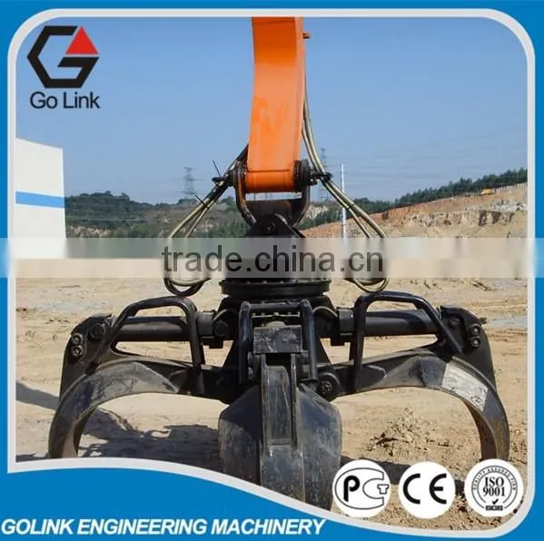 Rotating Excavator hydraulic scrap grab