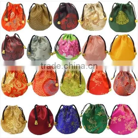Small Drawstring Canvas Jewelry Pouch Bag