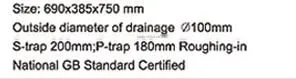 Y823 get free two piece of toilet high quality easy clean