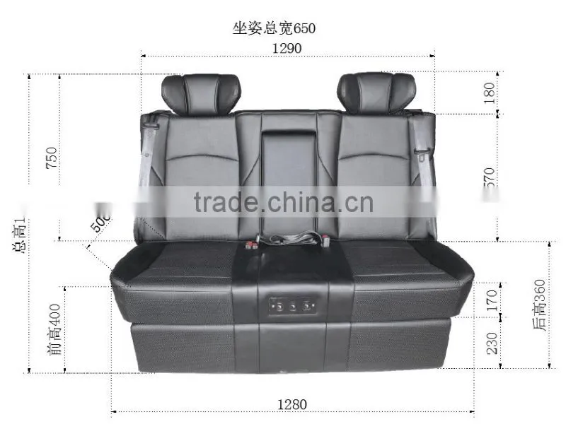 Best selling three seat sofa bed/seat frame suitable for motor homes modification