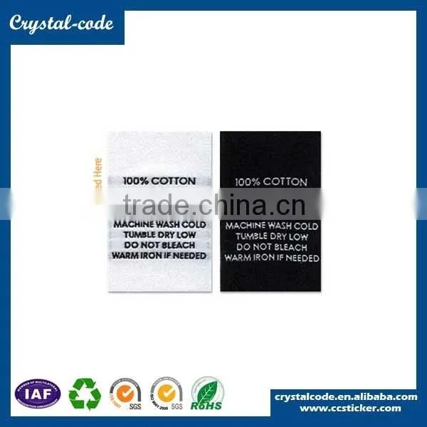 Printed clothing label nylon care label nylon clothing label