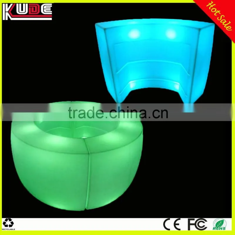 Kude factory supply high quality modern illuminated LED bar counter design for bar nightclub furniture