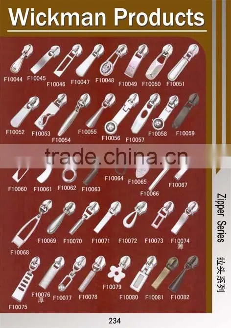 Customed logo designer bag zipper sliders