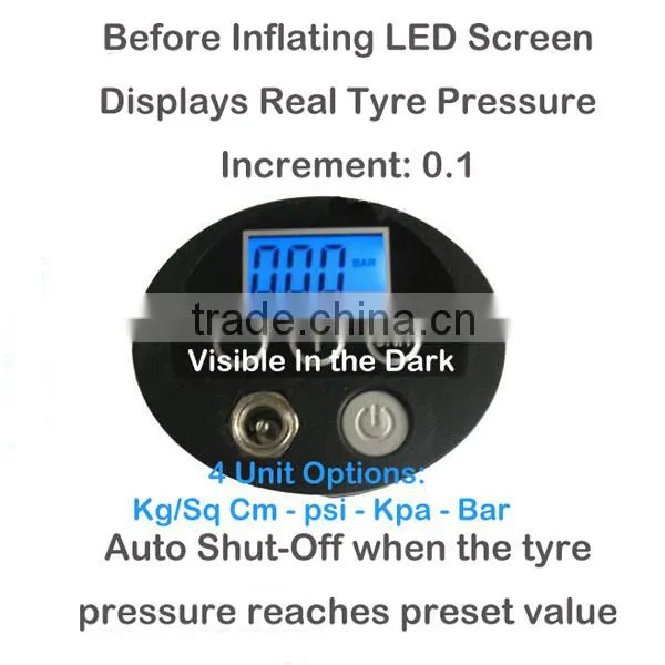 Low Voltage 12V auto air compressor Mini Tyre Inflator for Bike Maintenance Tool