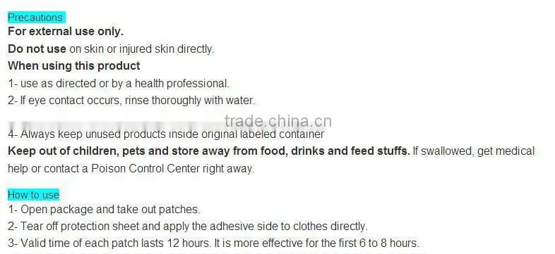 Natural herbal Anti Mosquito Patch, Mosquito Repellent Patch for children