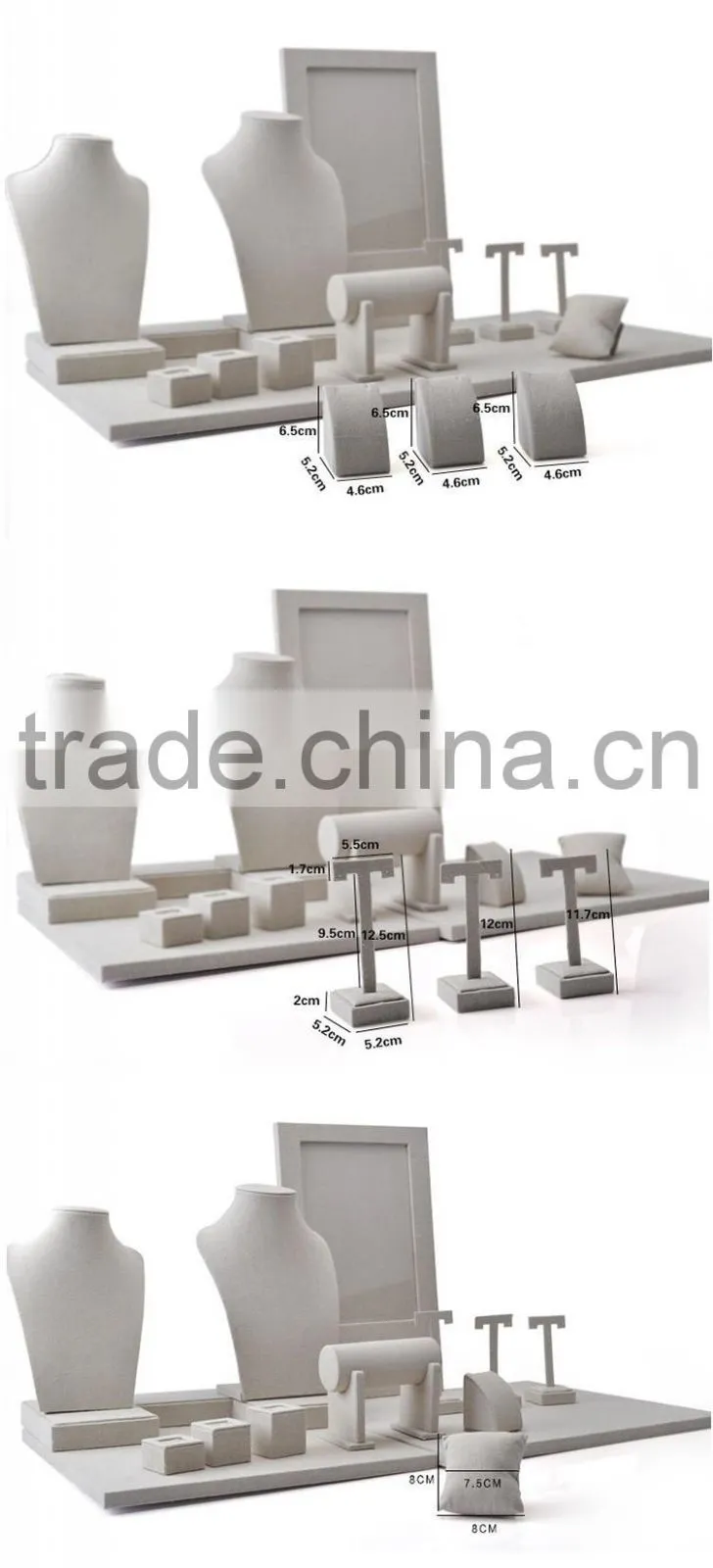 Luxury for shop cabinet window show display for jewelry sets stand