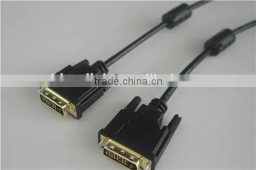 DVI-D 24+1 pin Dual Link Cable DVI Male to Male Gold 1.8m