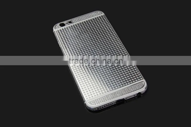 Silver electroplating for iPhone 6 24k gold plated crystal housing