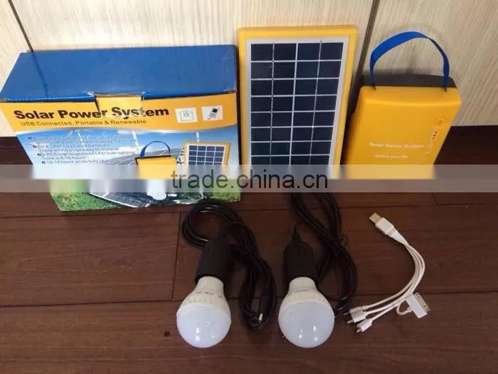 3w portable solar power lighting kits for home and camping use
