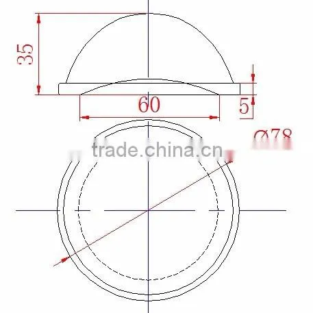 78mm 90 degree High borosilicate optical glass lens for flood light and high bay light