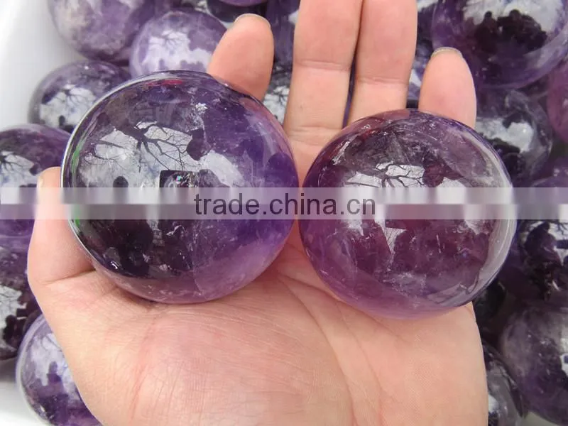 Customed charming natural quartz amethyst Crystal Ball/Sphere