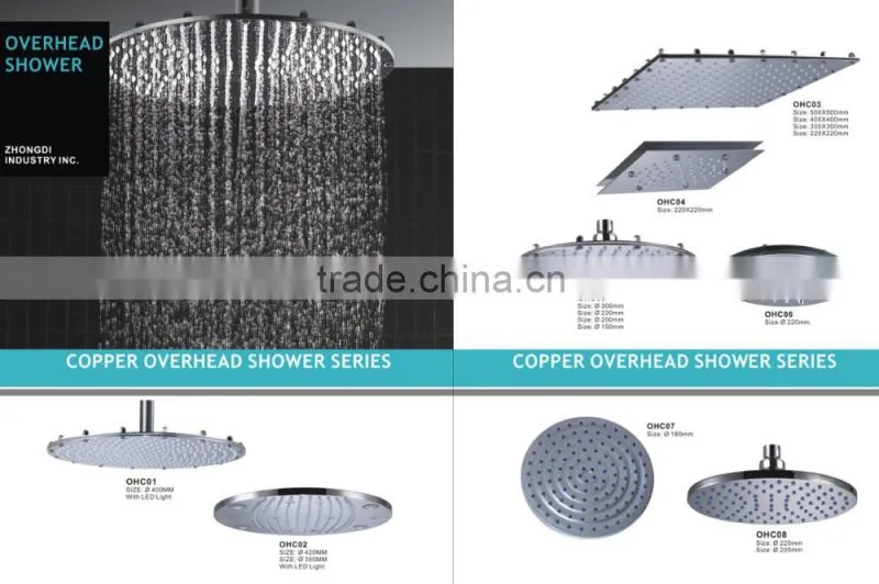 good quality 100mm small square plastic abs rain shower head with chrome