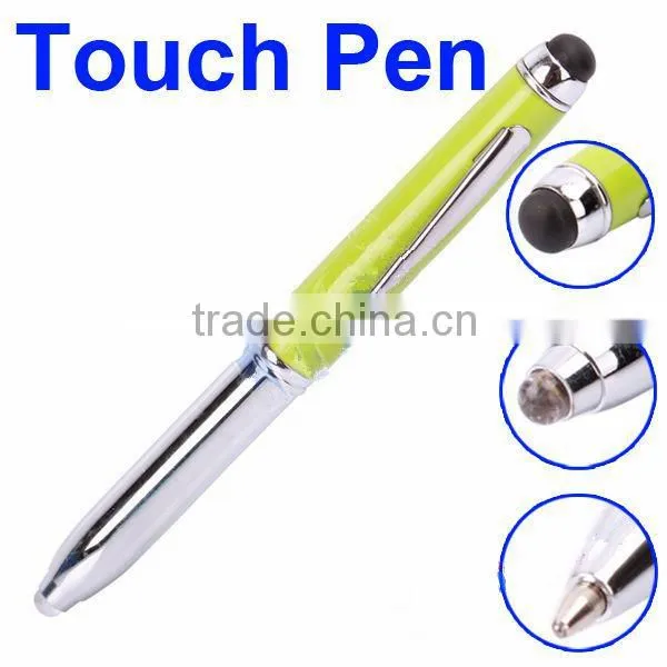 3 in 1 LED touch screen styus ball pen capacitive pen