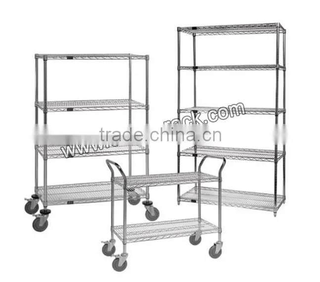 New Design Adjustable Chrome Metro Wire Shelving For Storage