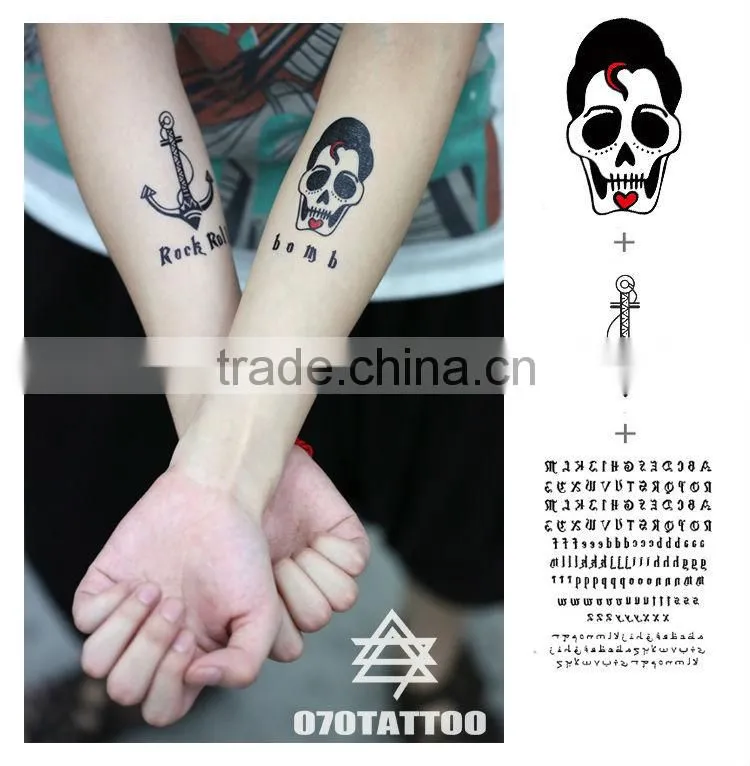ghost&bowknot shape tatoo sticker