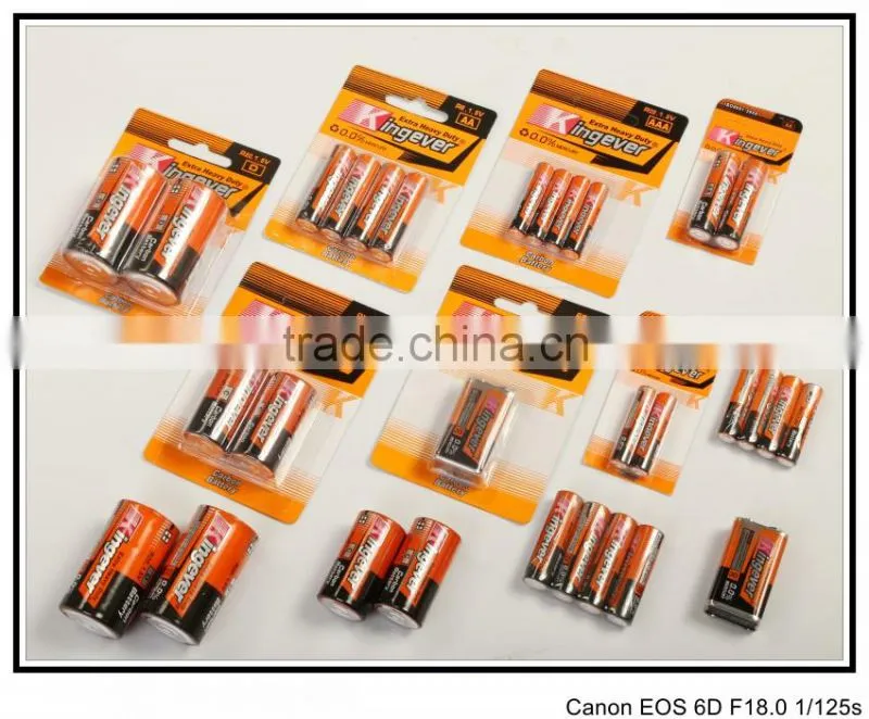 AA um-3 R6p non-rechargeable 1.5v heavy duty zinc carbon dry cell battery manufacturer