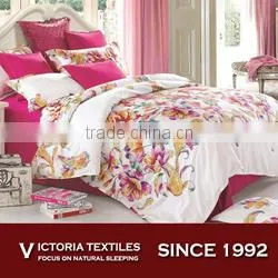 NOBLE EXCELLENCE 6 piece cotton duvet cover bed set floral print