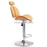 #2014H# Modern New Bent Plywood PU Leather Swivel High Bar Stools for Kitchen Use