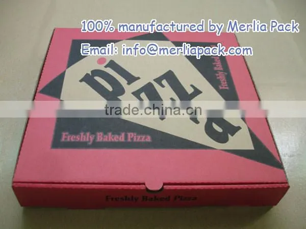Fast Food Cake Pack Mailing Boxes Takeout Pizza Container in Kraft 14'' Box