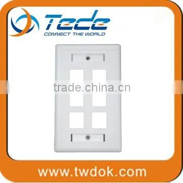 TEDE rj45 outlet faceplate 1/2/4/6 port