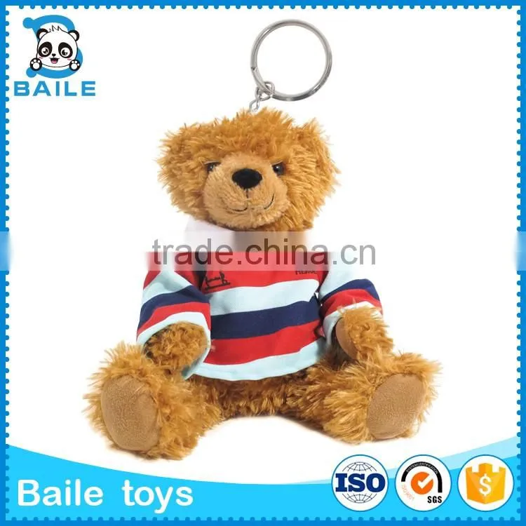 Plush TEDDY BEAT keychain with T-shirt