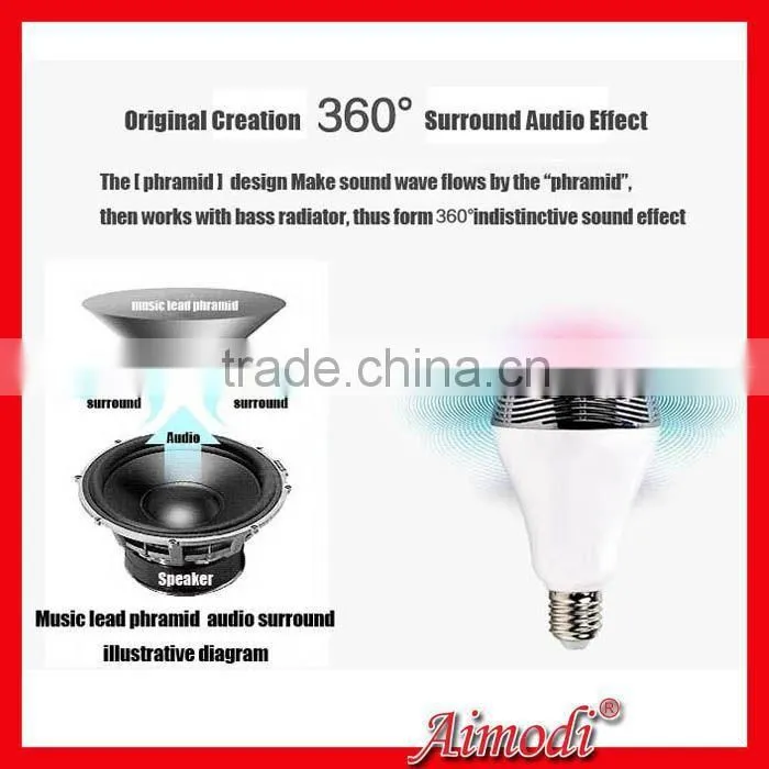 2015 new product smart led bulb bluetooth speaker