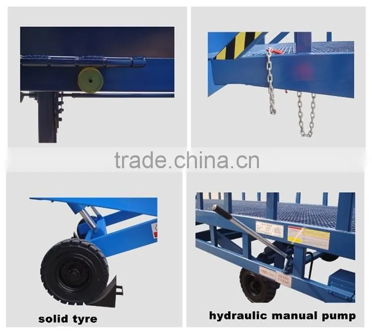 Used Mechanical Adjustable Dock Leveler/ Hydraulic Stationary Dock Leveler Price/ Car Hydraulic Ramp Trailers Loading Car Ramp