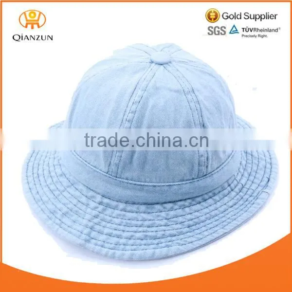 girls jeans bucket hats jean washed denim with top button custom blank jean bucket hat