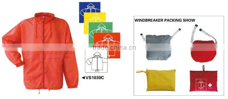 Foldable Color Zipper windbreaker jacket