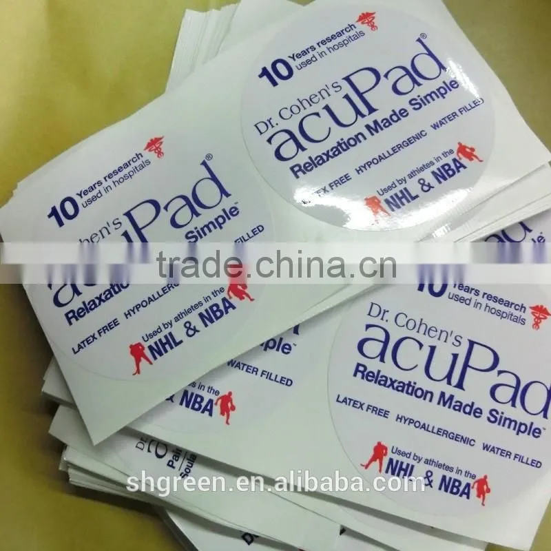 Hot stamping gold logo paper sticker