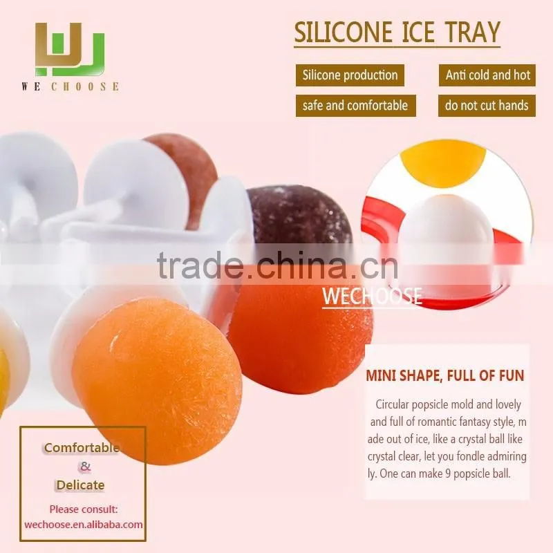 Wholesale highly appreciated silicone ball shaped ice cube tray DIY popsicle mold mini ice cube maker