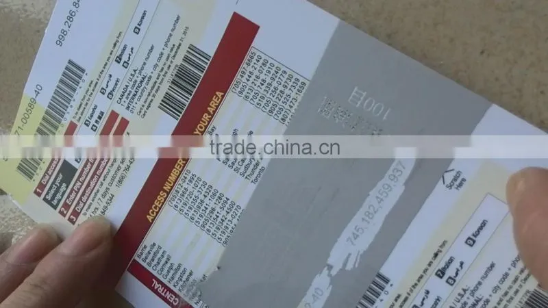silvern ink automatic scratch card printing machine