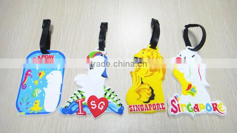 soft pvc luggage tag/bussiness card size luggage tag/luggage tag loop strap
