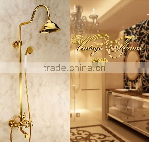 Hot selling classical golden shower water mixer, Wholesale golden shower mixer with hose