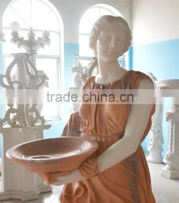 Hand Carved Life Size Marble Statue of Apollo Bath