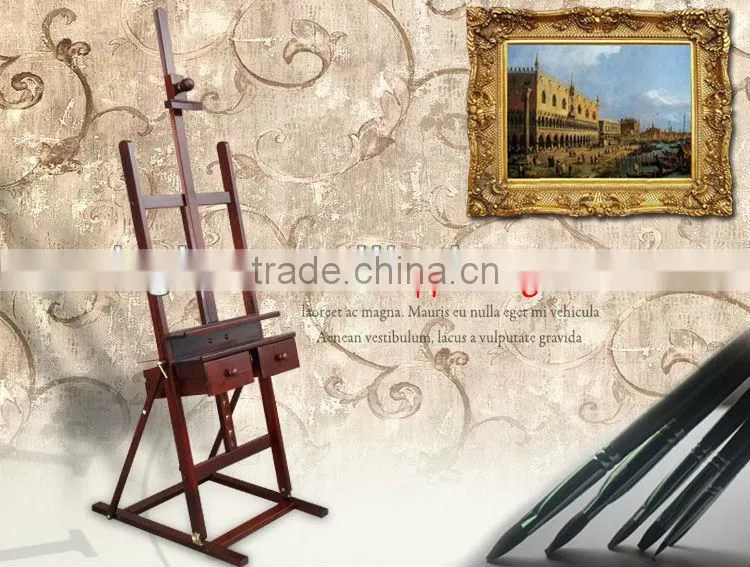in stock European style antique wooden easel stand with drawer