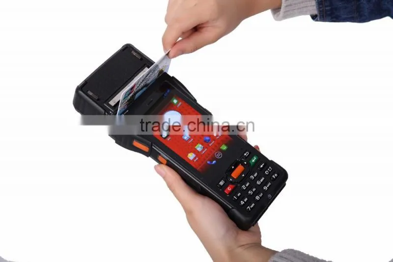 Rugged POS payment terminal with android OS for parking/police/security industry