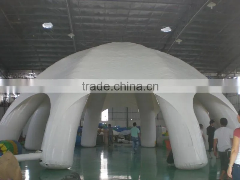 Large inflatable clear dome tent with led light