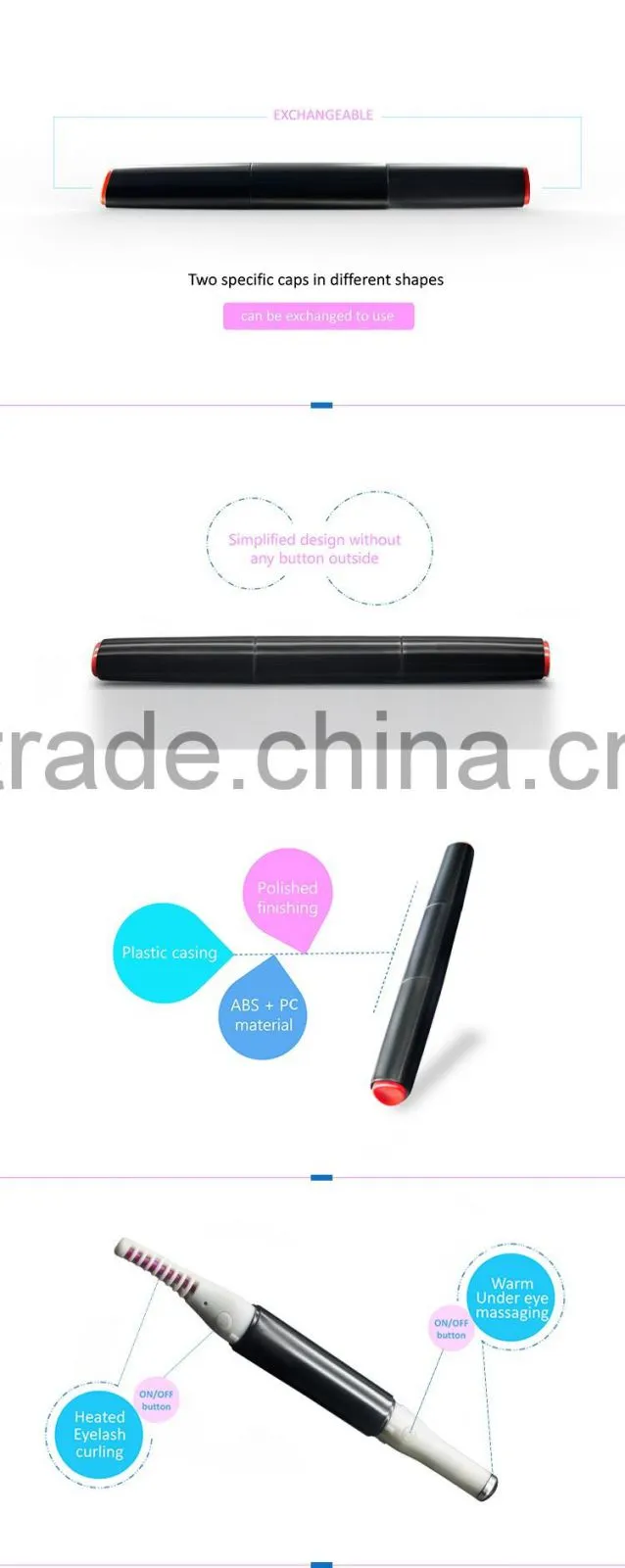 Black 2 in 1 beauty wand
