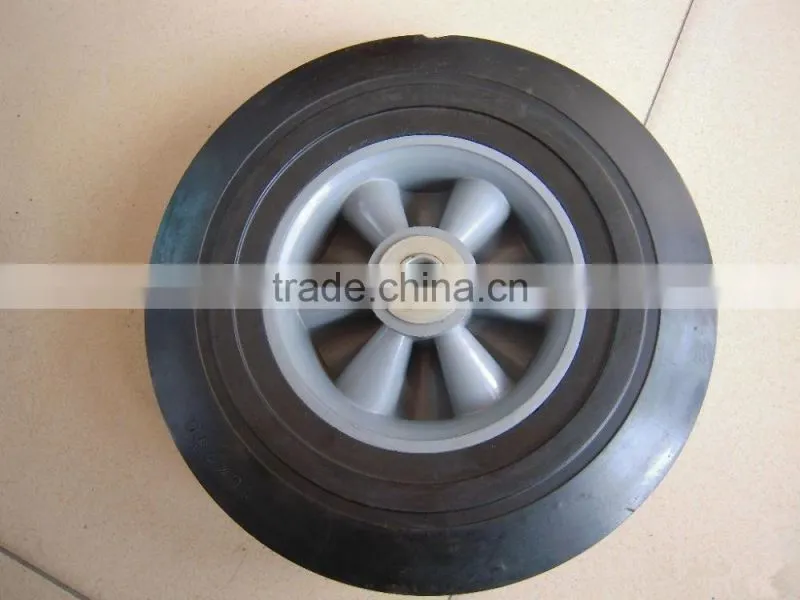 8in solid wheel with plastic rim 8''*1.2'' rubber wheel Toy cart wheel