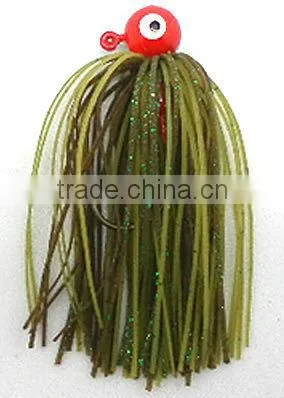 jig head lure; jig head with rubber skirt