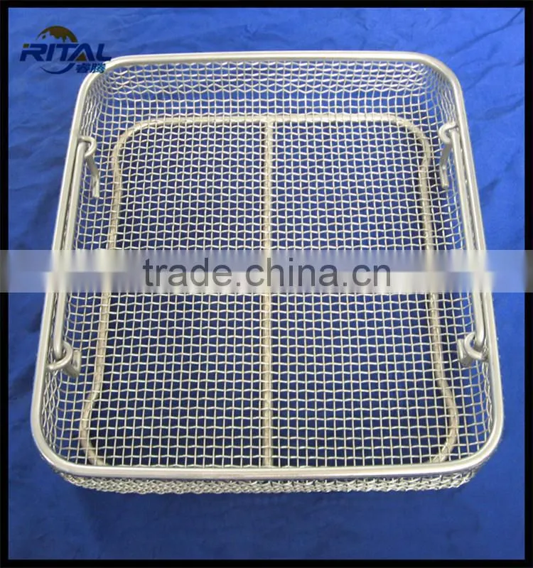 Hot Sale Medical Tools Stainless Steel Mesh Tray Sterilization Basket