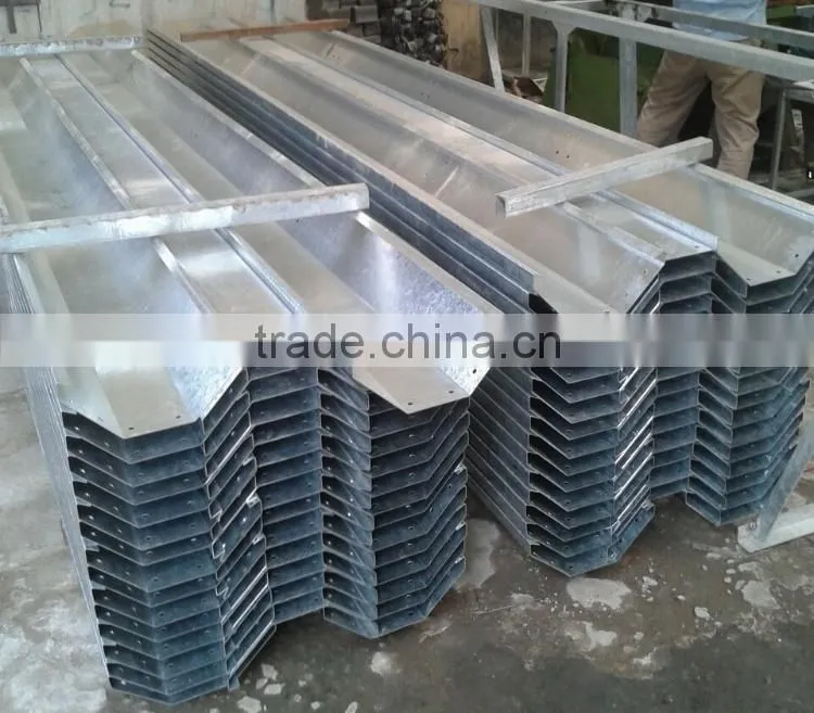 2015 hot sale galvanized steel rain gutter