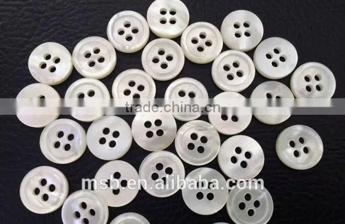 New whitelip mop shell shirt buttons for garment accessories