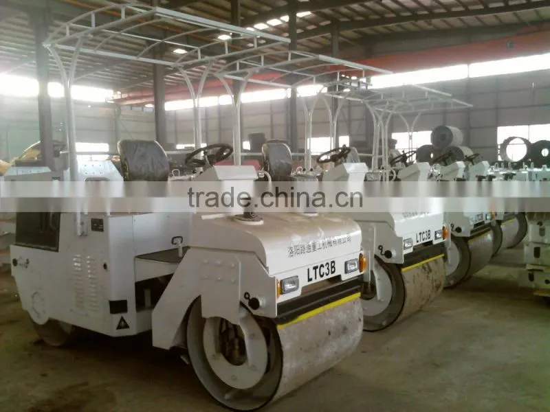 3 Ton Small Road Roller Lutong Double Drum Vibratory Roller LTC3B