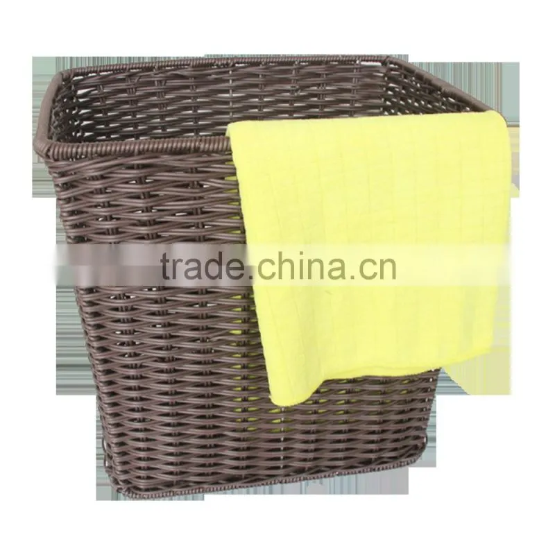 Wholesales chinese factory PE rattan plastic laundry basket for dirty clothes
