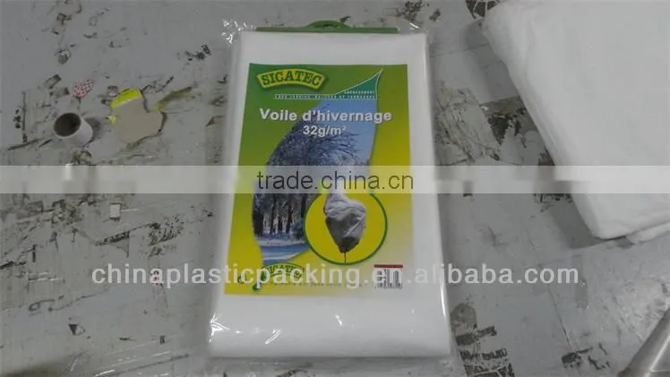 Frost protect sheet used on vegetables and garden