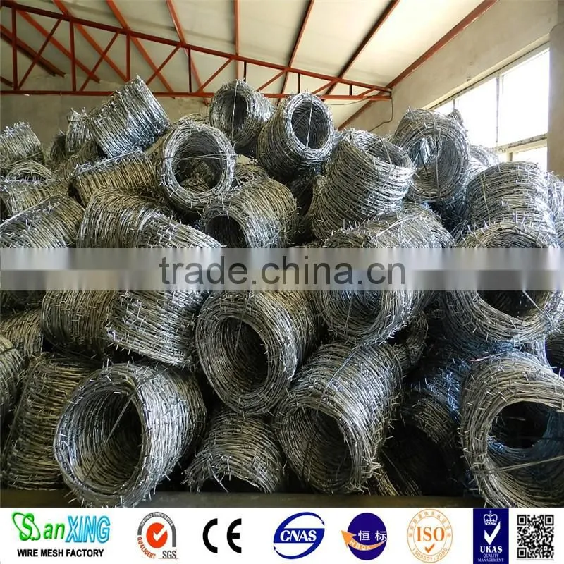 12 gauge Barbed Wire Coil Type galvanized barbed wire