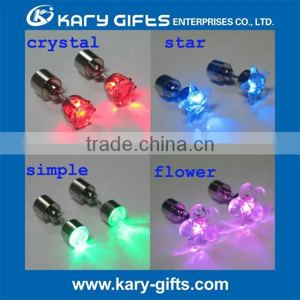 amazing shining party favor led flashing magnet earring